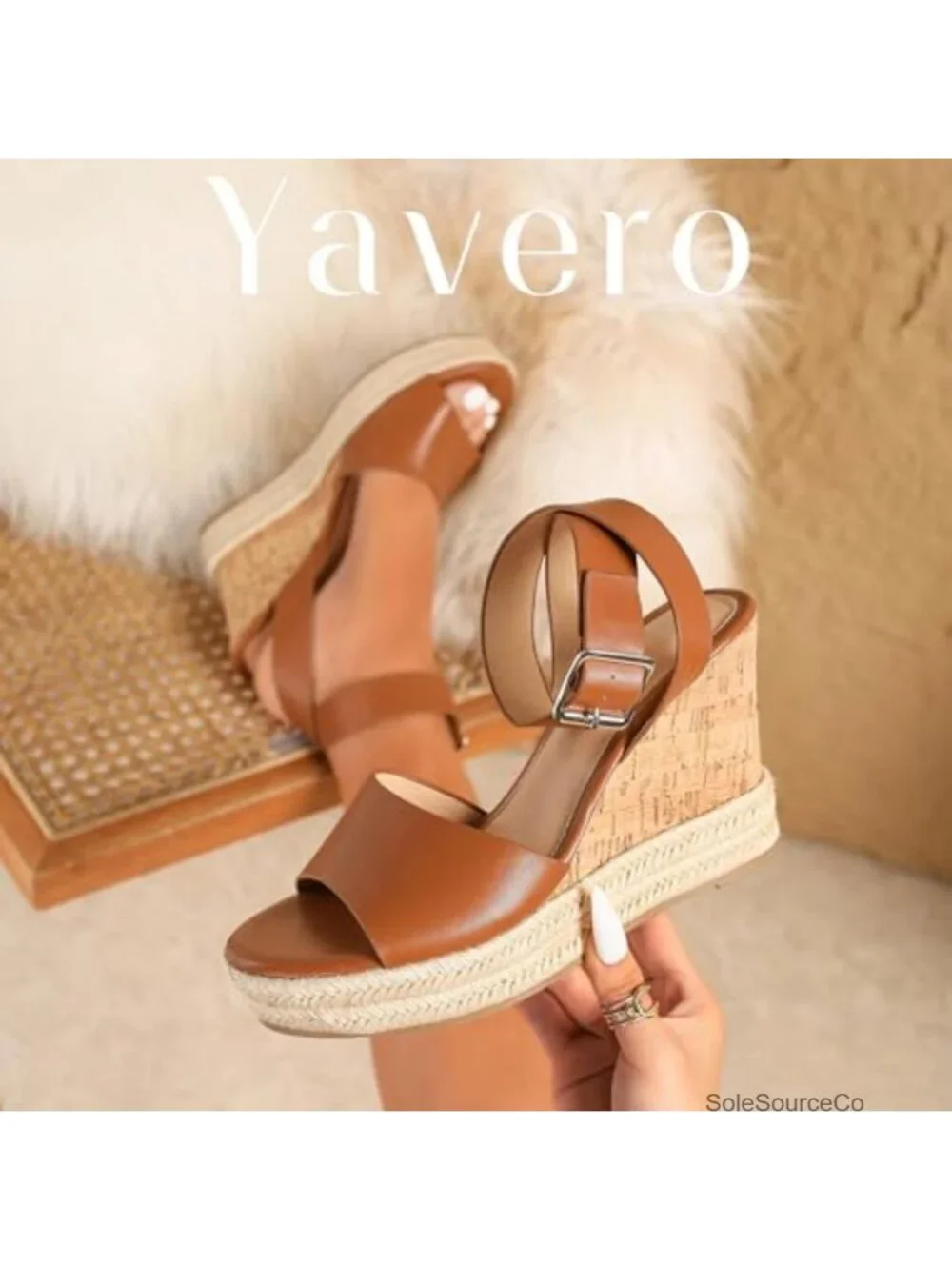 Chic Espadrille Wedge Sandals Ankle Strap Jute Cork Platform Summer